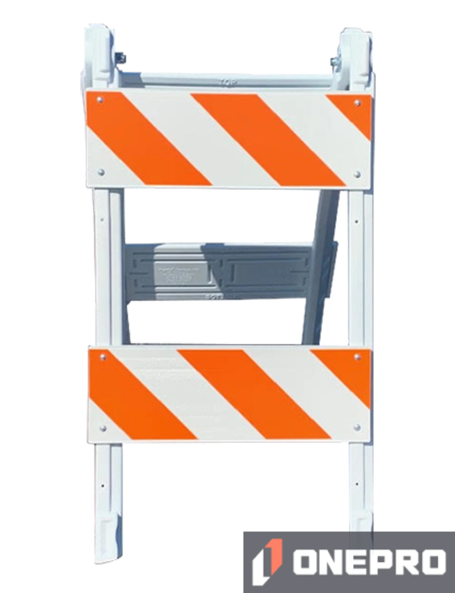 45\" H x 24\" W Folding Plastic Type II Barricade w/Engineer Grade (EG) Reflective Sheeting