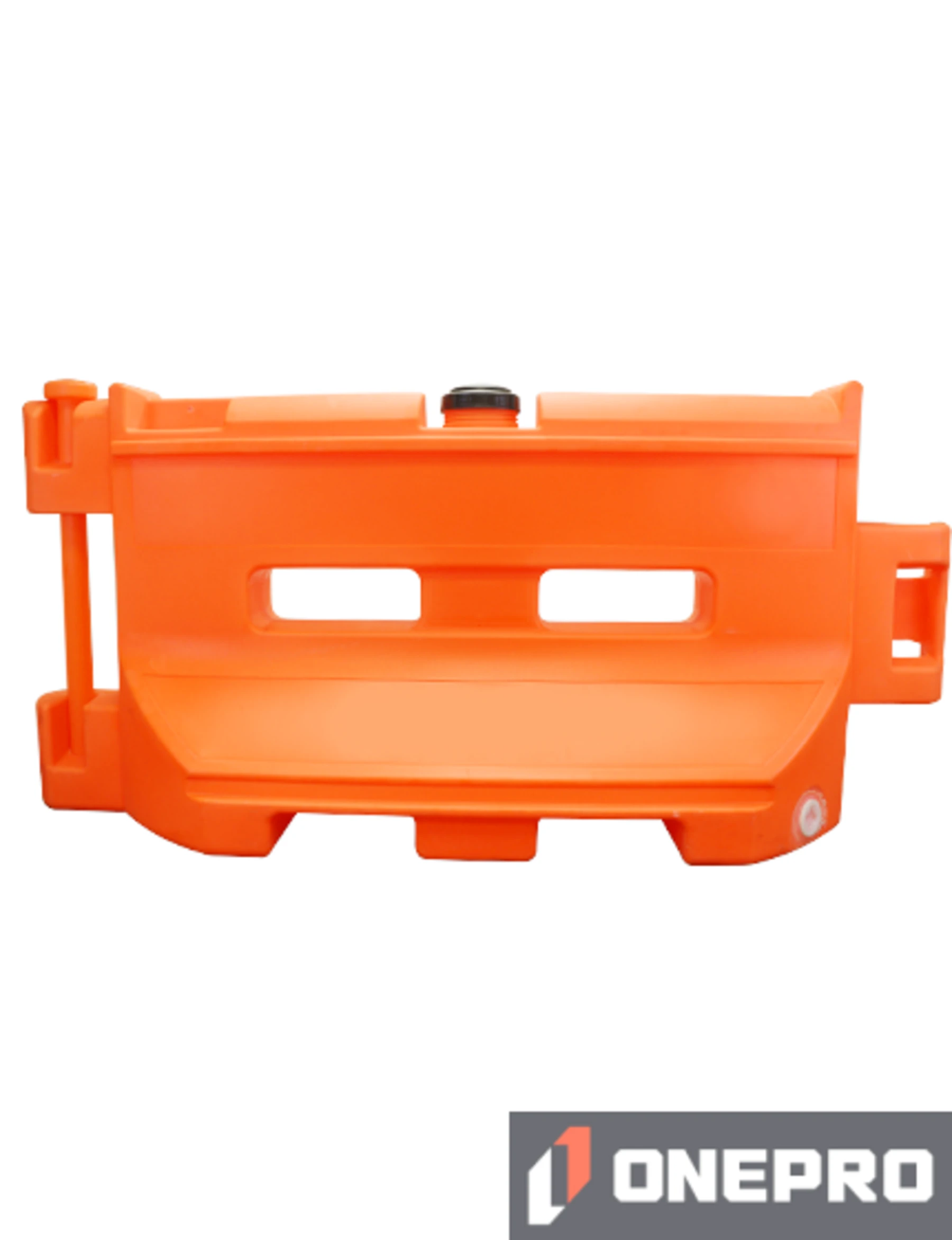 Orange 36\" x 72\" Water Fillable, Interlocking Construction Barrier