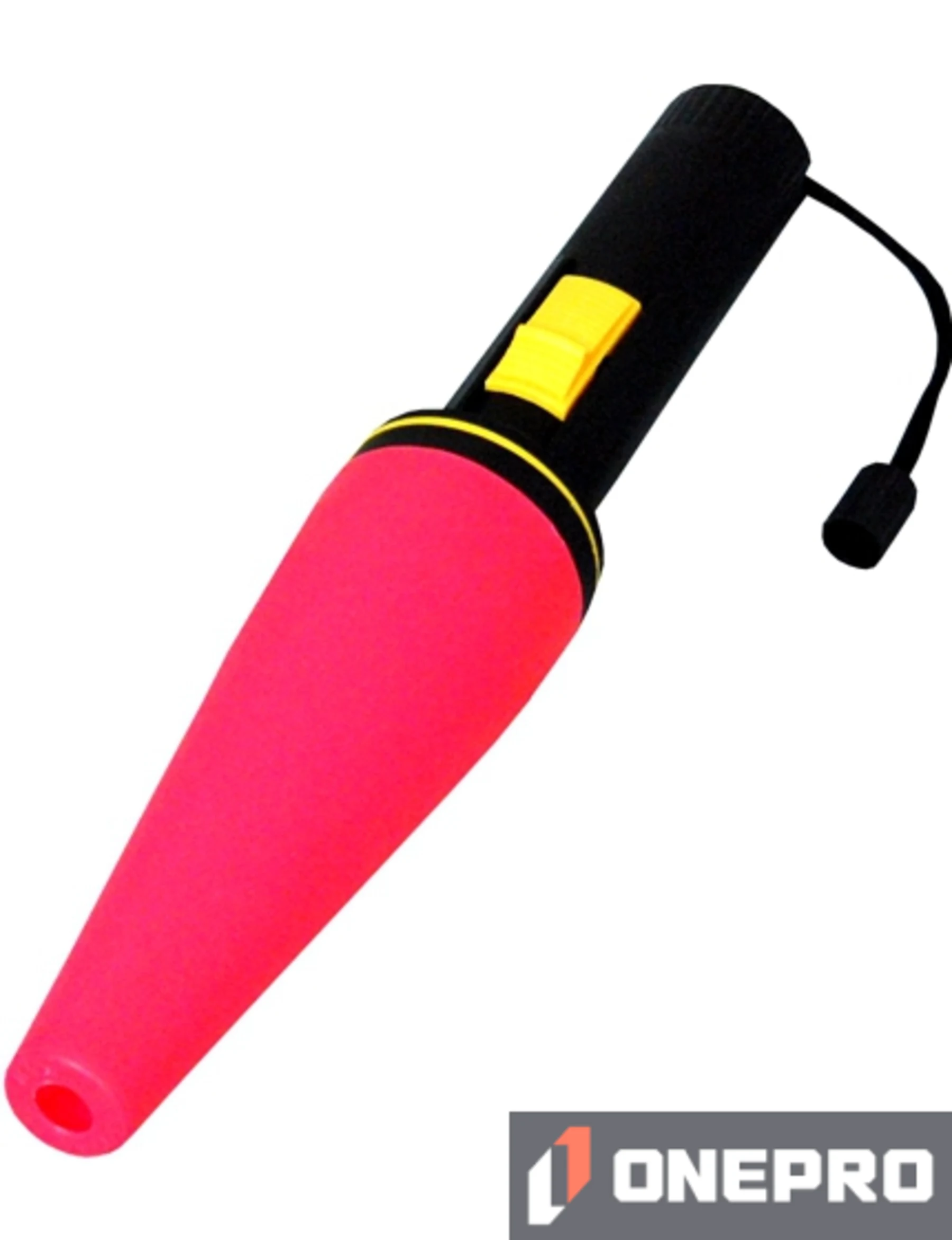 7\" Long, D-Cell, Incandescent Flashlight w/7\" Red Safety Cone Traffic Wand