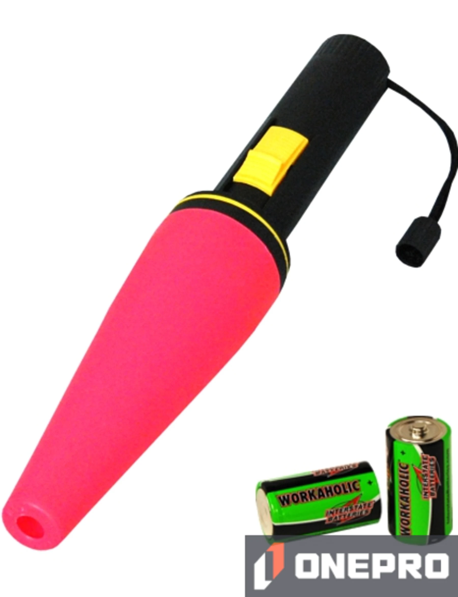 Economy Wand Kit, Contains one 7\" D-Cell Flashlight w/7\" Red Safety Cone and two D-Cell Batteries