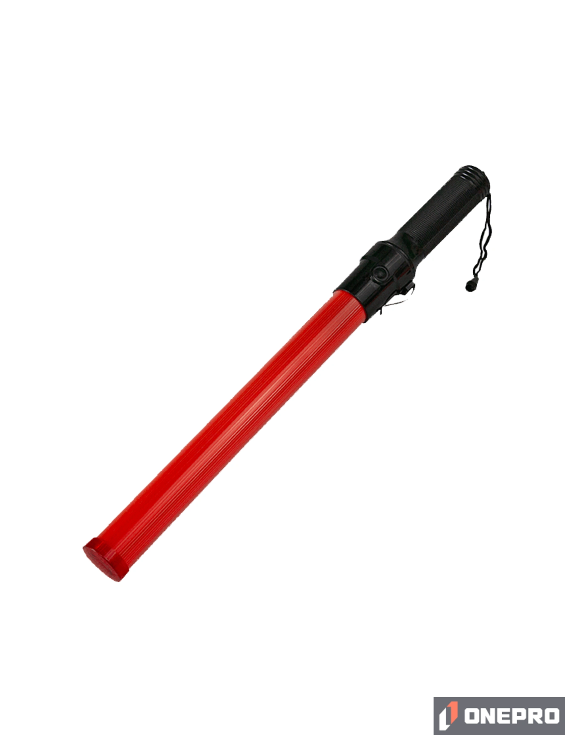21\" Red Traffic Safety Baton With Hi Vis LED Lights