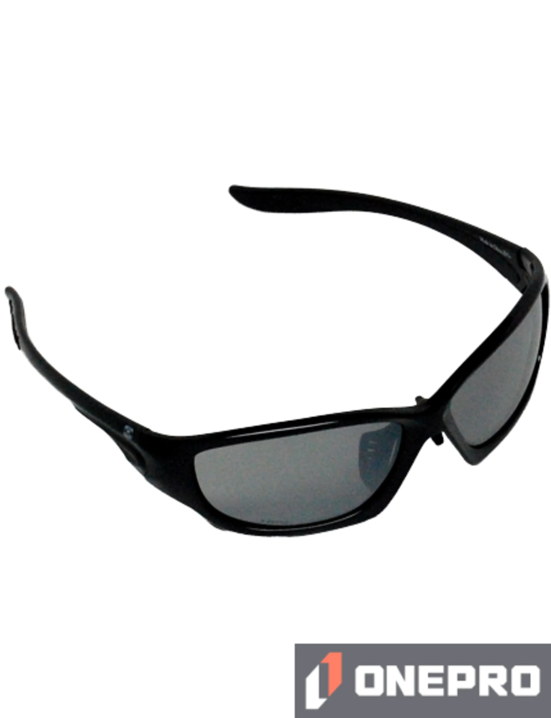Z87+ Safety Sunglasses (full frame contemporary, gloss-black frame, silver mirror anti-fog lens)
