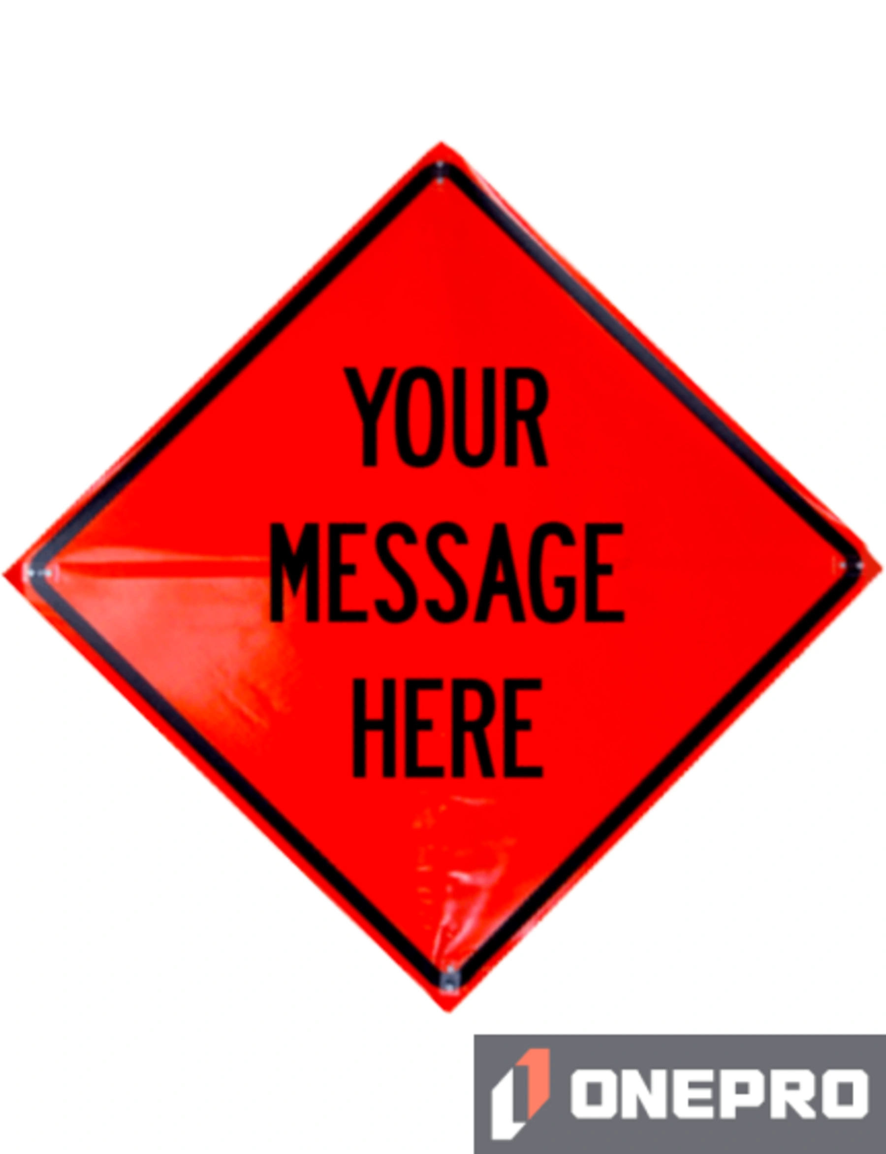 36\", Heavy Duty, Non-Reflective, Custom Roll Up Sign