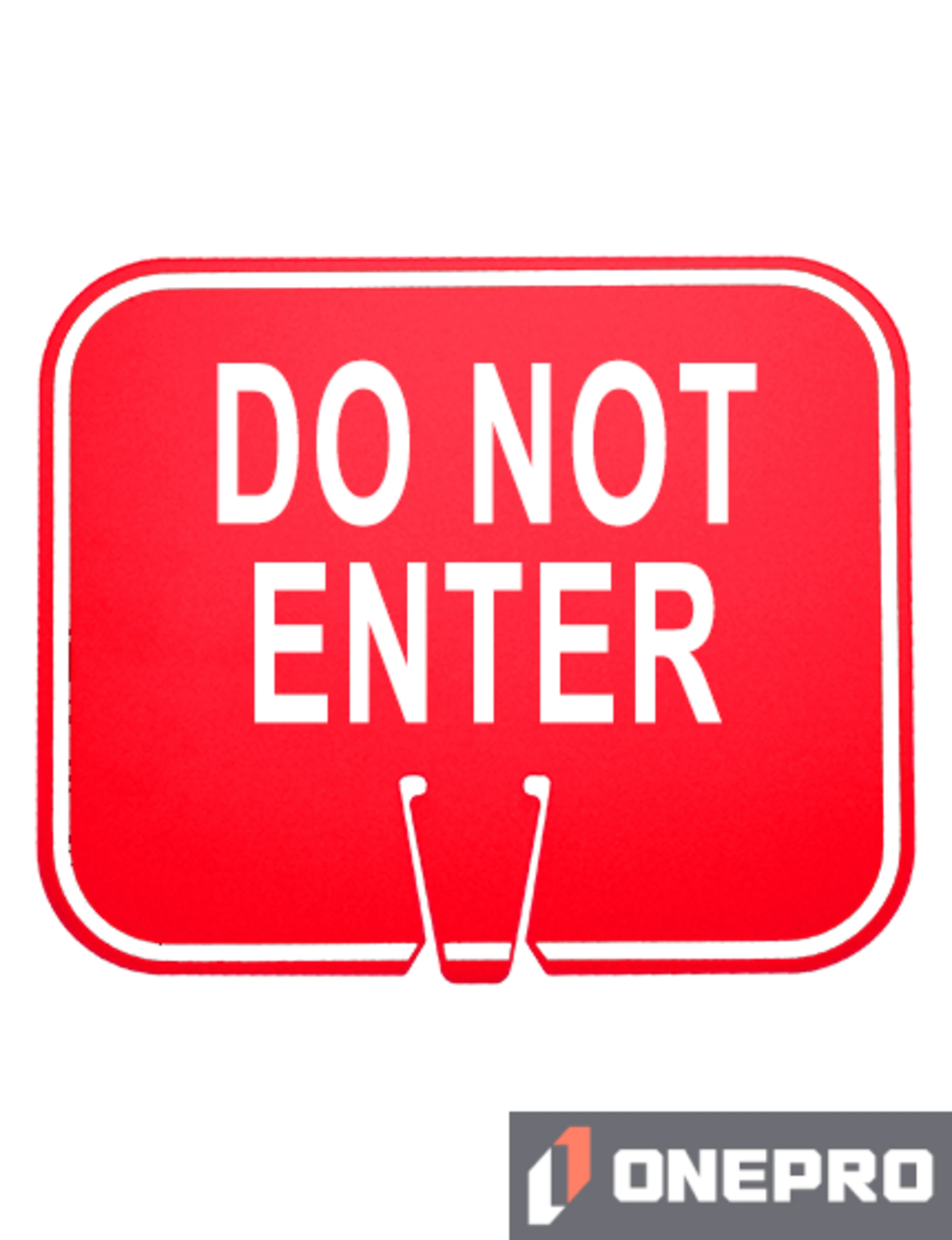 Horizontal, Reflective, Clip-On-Sign