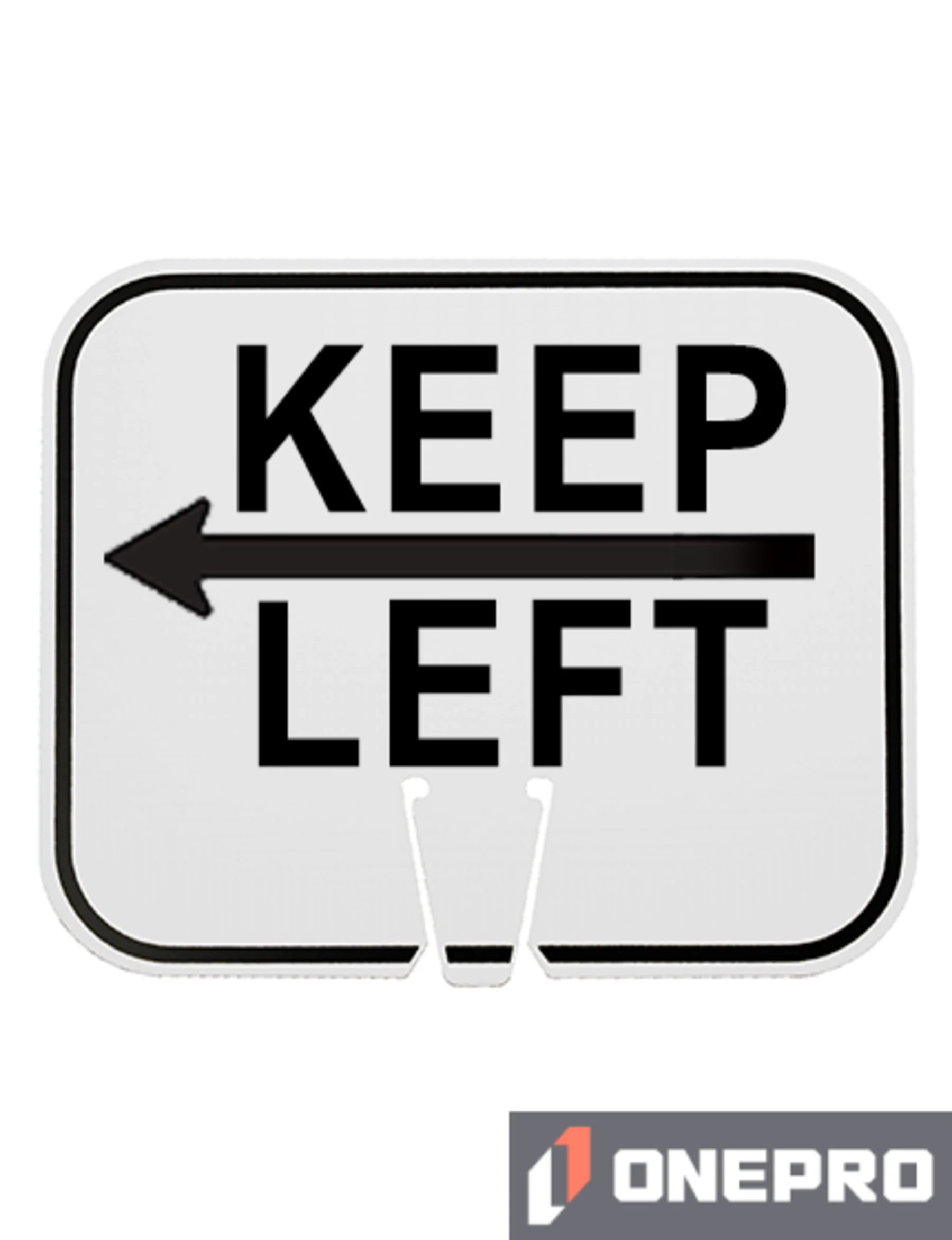 Horizontal, Reflective, Clip-On-Sign