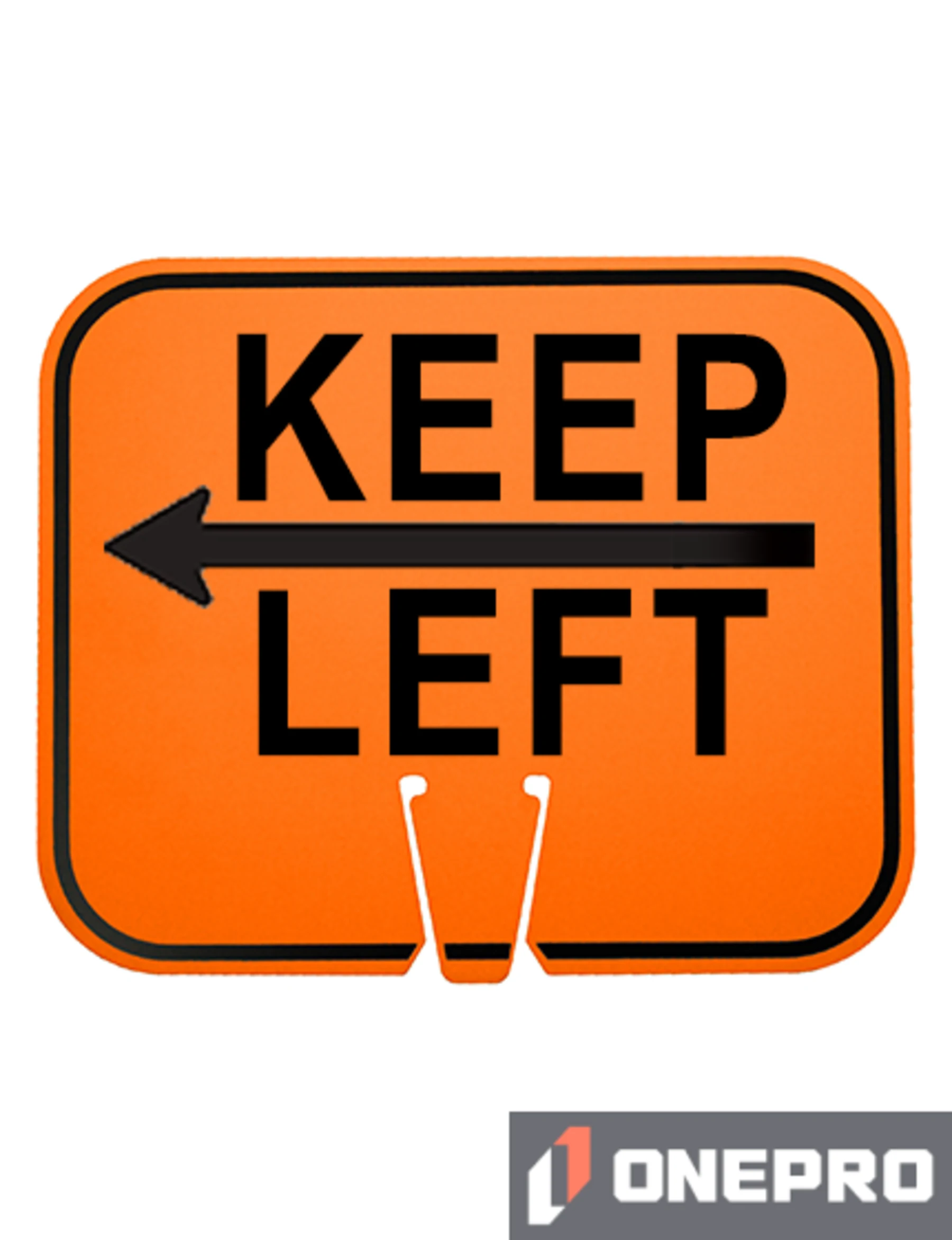 Horizontal, Non-Reflective, Clip-On-Sign