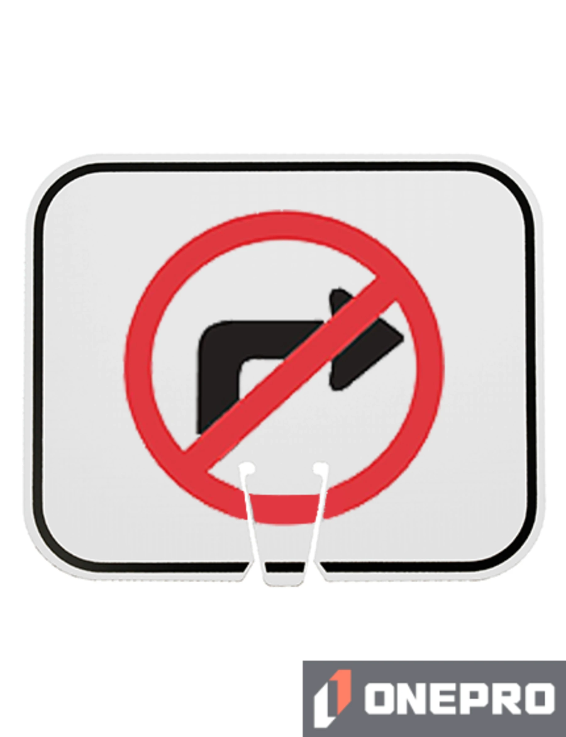 Horizontal, Non-Reflective, Clip-On-Sign