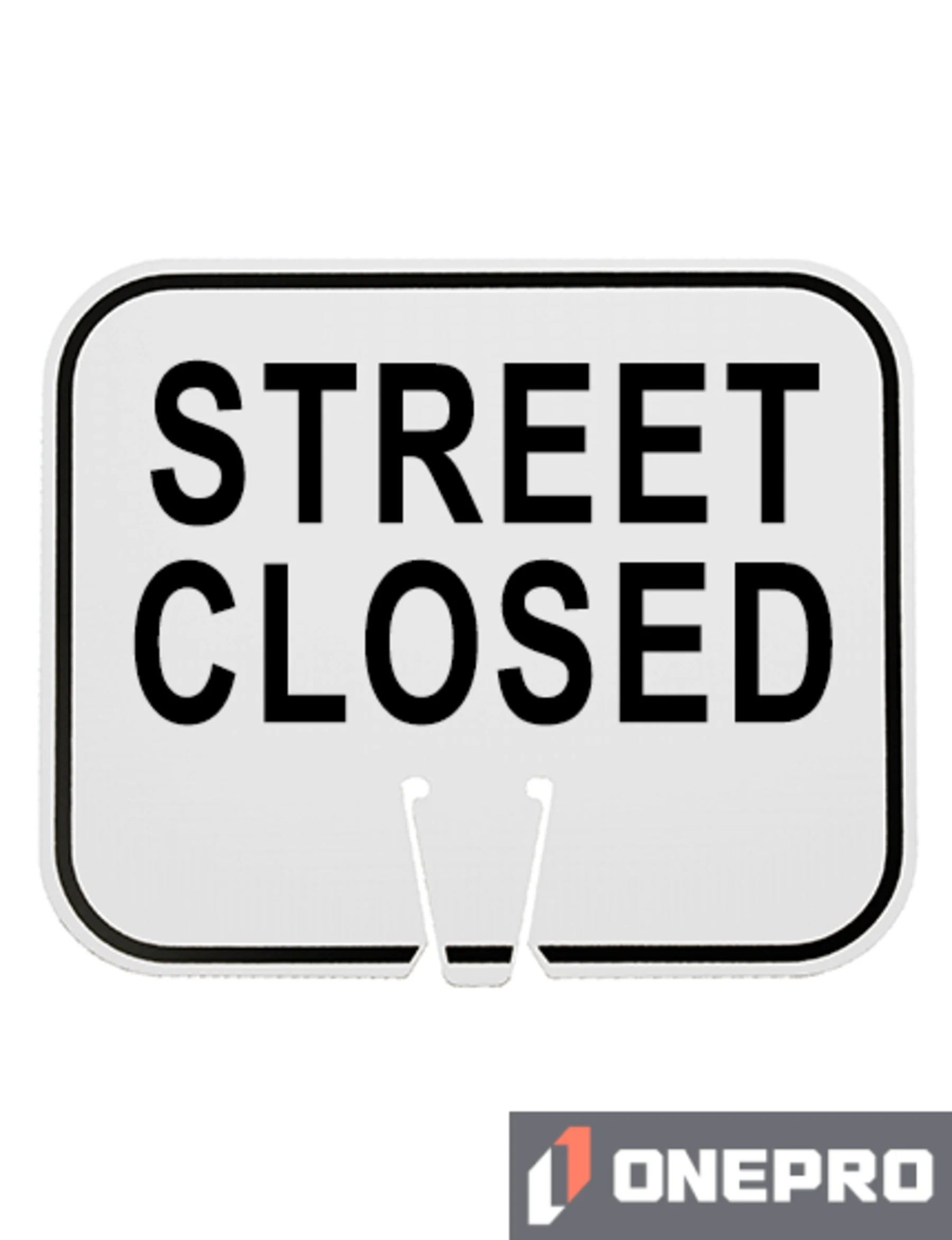 Horizontal, Reflective, Clip-On-Sign