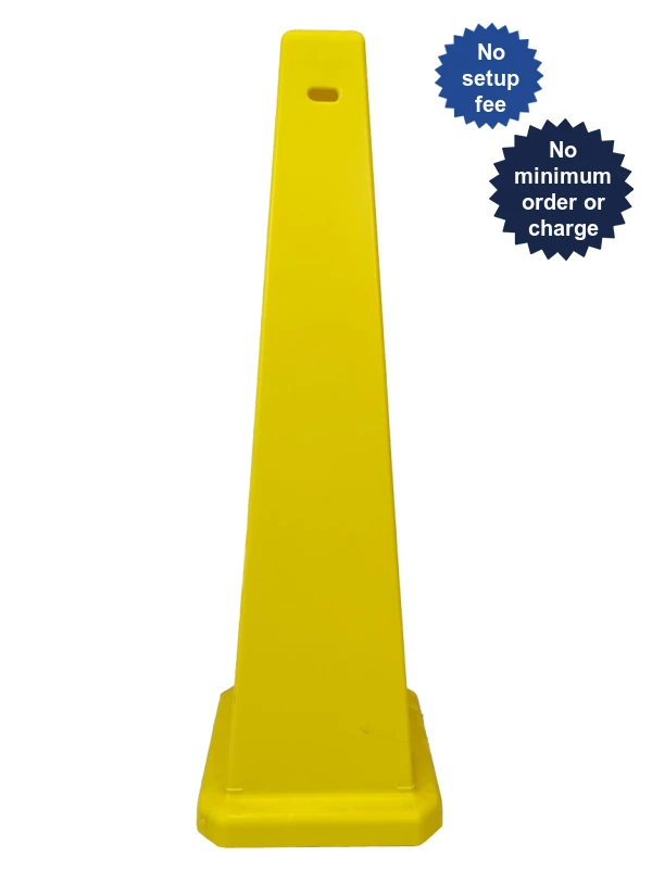 36 inch yellow lamba cones blank no text 
