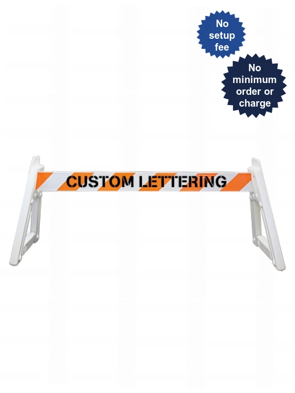 A-Cade Leg Kit-(2) Deluxe A-Cade Legs \u0026 (1) 8\u0027 Rail w/Org \u0026 Wht EG Ref Sheet 2 Side \u0026 Custom Letter