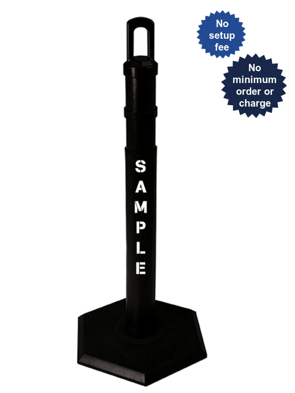 42\" Black JBC Arch Top Tube w/ 8lbs Base \u0026 Double Sided Lettering