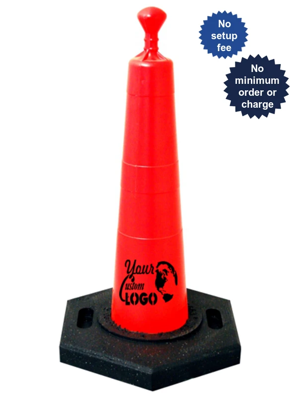 28\" \"Grabber\" Traffic Cone with 16 Lb. Base