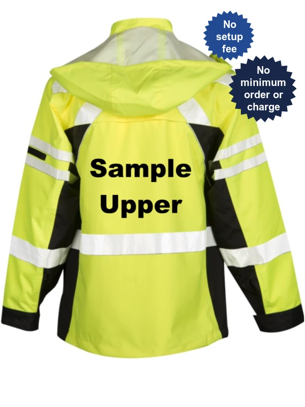 Kishigo, Premium Black Series, Lime,\"2-In-1\" Ripstop, Class 3 Winter Parka, Size: 2XL with Custom Black Text