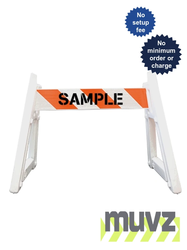 A-Cade Leg Kit-(2) Deluxe A-Cade Legs \u0026 (1) 4\u0027 Rail w/Org \u0026 Wht EG Ref Sheet 2 Side \u0026 Custom Letter