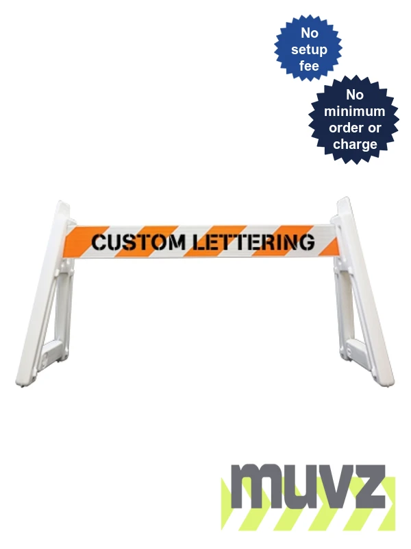 A-Cade Leg Kit-(2) Deluxe A-Cade Legs \u0026 (1) 6\u0027 Rail w/Org \u0026 Wht HI Ref Sheet 1 Side \u0026 Custom Letter