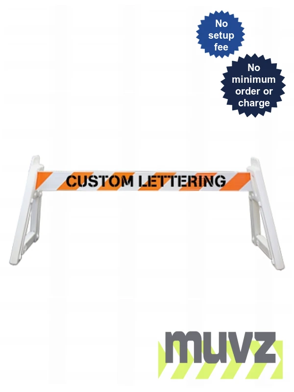 A-Cade Leg Kit-(2) Deluxe A-Cade Legs \u0026 (1) 8\u0027 Rail w/Org \u0026 Wht EG Ref Sheet 2 Side \u0026 Custom Letter