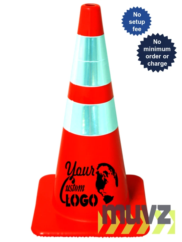 28\" Traffic Cones - Solid Orange 7 lb