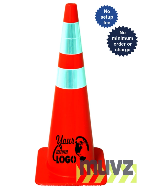 36\" Traffic Cones - Solid Orange 10 lbs