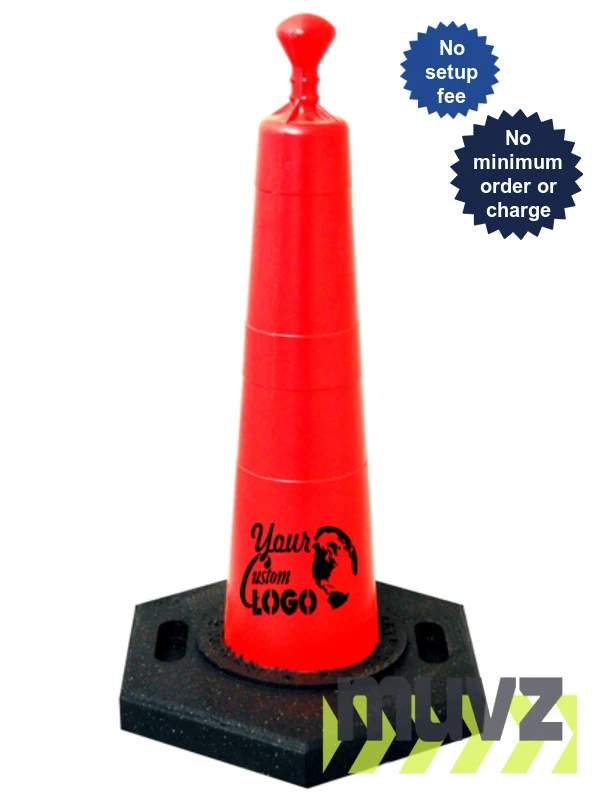 28\" \"Grabber\" Traffic Cone with 16 Lb. Base
