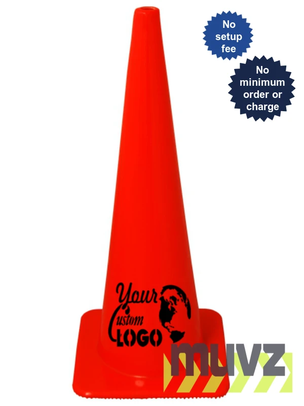 36\" Traffic Cones - Solid Orange 12 lbs