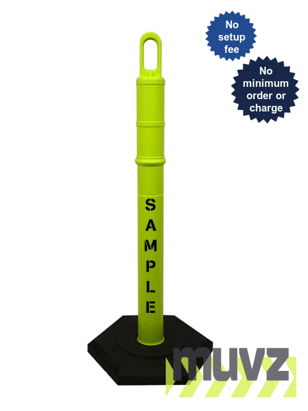 42\" LIME Looper Tube with 18 Lb. Base \u0026 Double Sided (2X) Custom Stencil