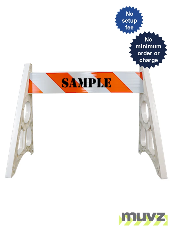 Economy A-Cade Leg Kit-(2) A-Cade Legs \u0026 (1) 4\u0027 Rail w/Org \u0026 Wht EG Ref Sheet 1 Side \u0026 Custom Letter