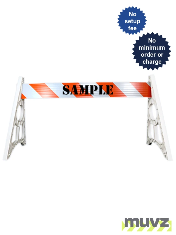 Economy A-Cade Leg Kit-(2) A-Cade Legs \u0026 (1) 6\u0027 Rail w/Org \u0026 Wht EG Ref Sheet 2 Side \u0026 Custom Letter