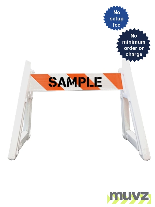 A-Cade Leg Kit-(2) Deluxe A-Cade Legs \u0026 (1) 4\u0027 Rail w/Org \u0026 Wht HI Ref Sheet 2 Side \u0026 Custom Letter