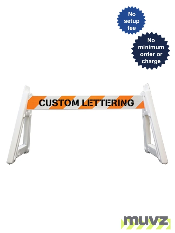 A-Cade Leg Kit-(2) Deluxe A-Cade Legs \u0026 (1) 6\u0027 Rail w/Org \u0026 Wht HI Ref Sheet 1 Side \u0026 Custom Letter