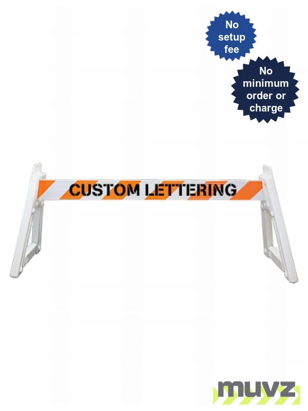 A-Cade Leg Kit-(2) Deluxe A-Cade Legs \u0026 (1) 8\u0027 Rail w/Org \u0026 Wht EG Ref Sheet 1 Side \u0026 Custom Letter