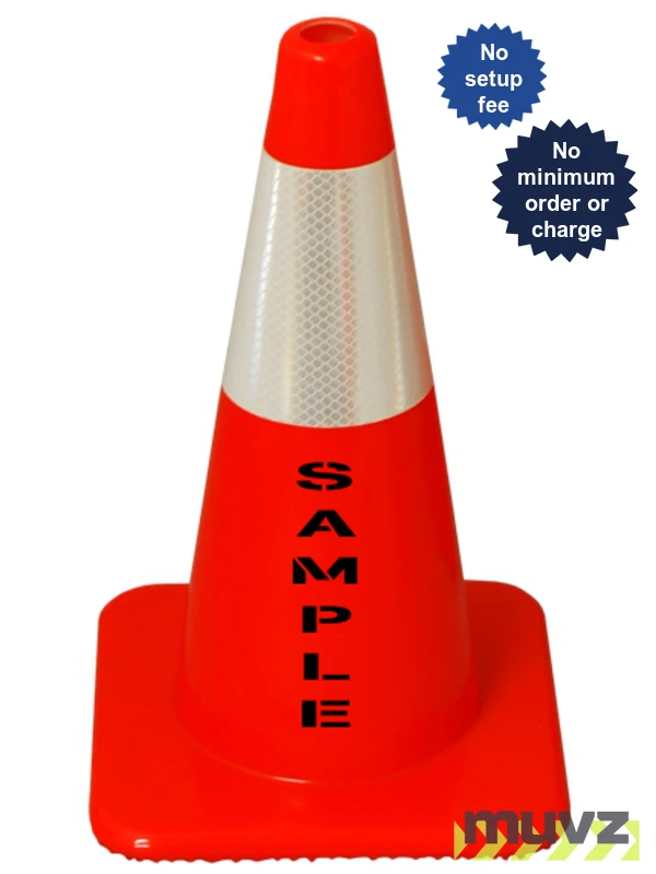 18\" Traffic Cones - Solid Orange
