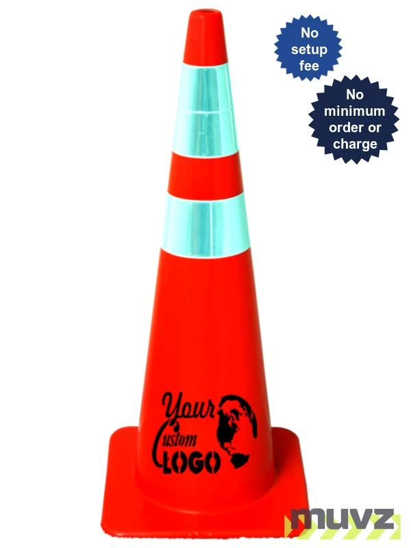 36\" Traffic Cones - Solid Orange 12 lbs