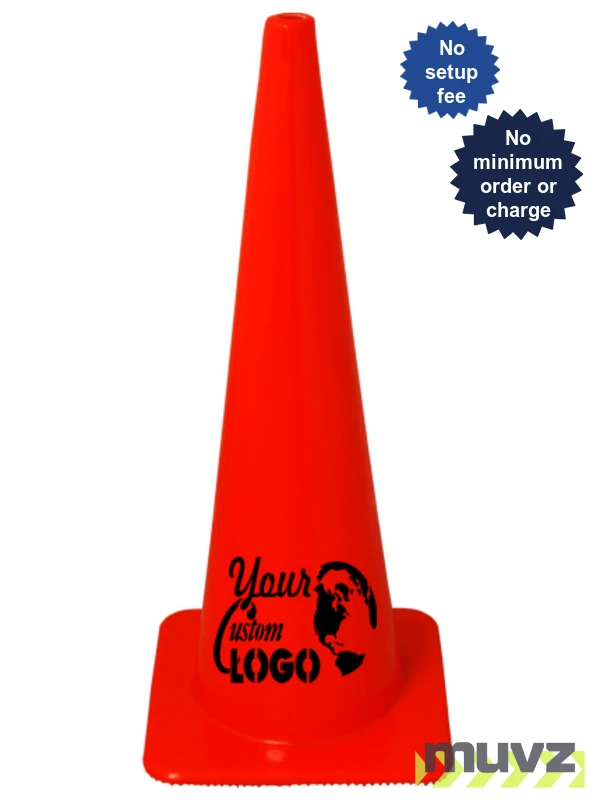 36\" Traffic Cones - Solid Orange 10 lbs