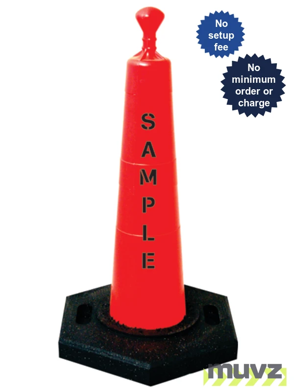 28\" Grabber Cone with 16 Lb. Base \u0026 Custom Stencil