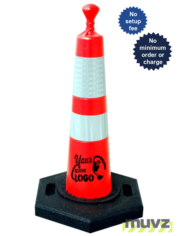 28\" \"Grabber\" Traffic Cone with 10 Lb. Base