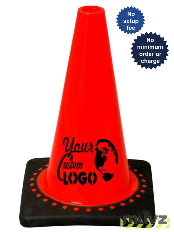 Orange 12\" Traffic Cone with Black Base