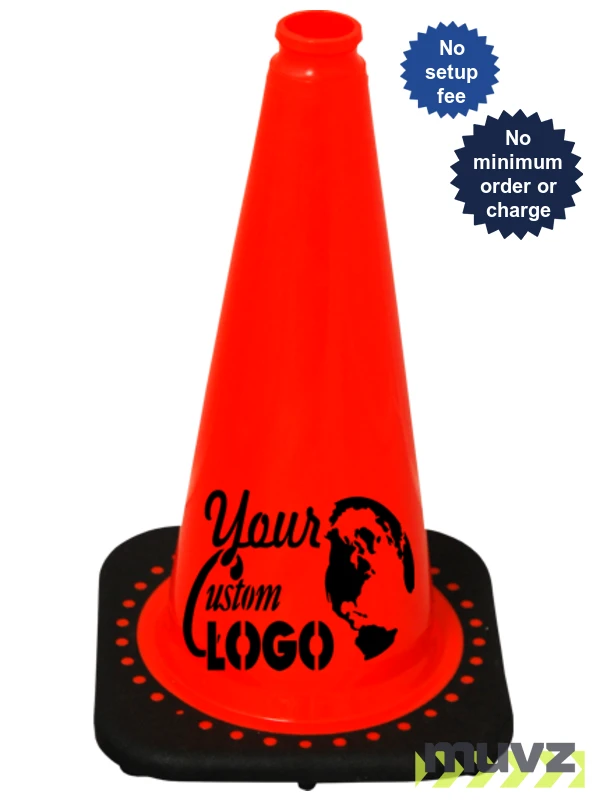 Orange 18\" Traffic Cone with Black Base