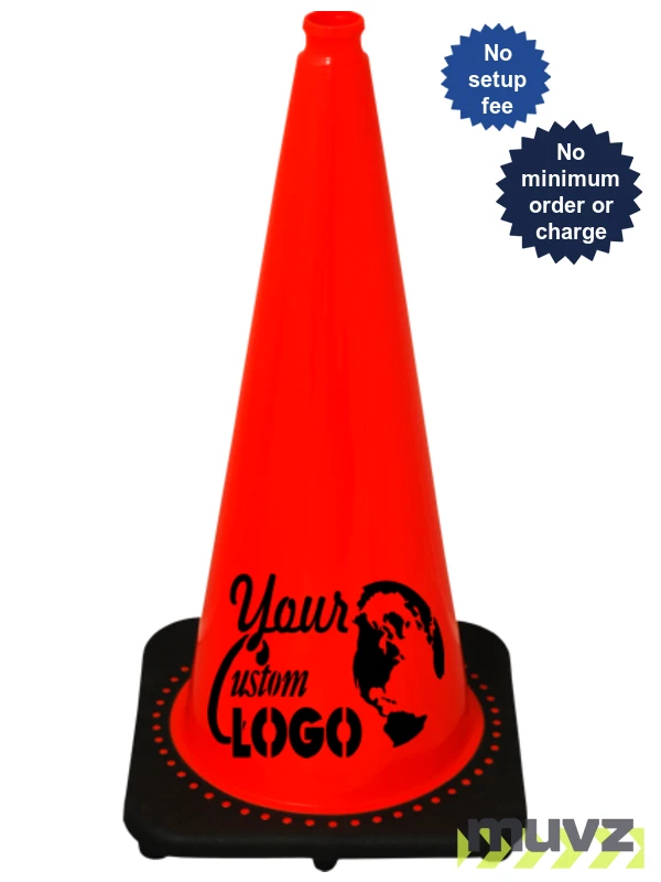Orange 28\" 10.0 Lb. Traffic Cone with Black Base