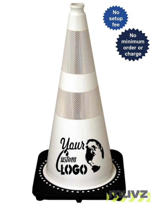 28\" White Traffic Cones