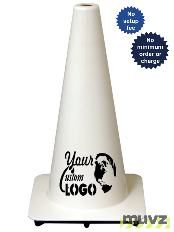 18\" White Traffic Cones