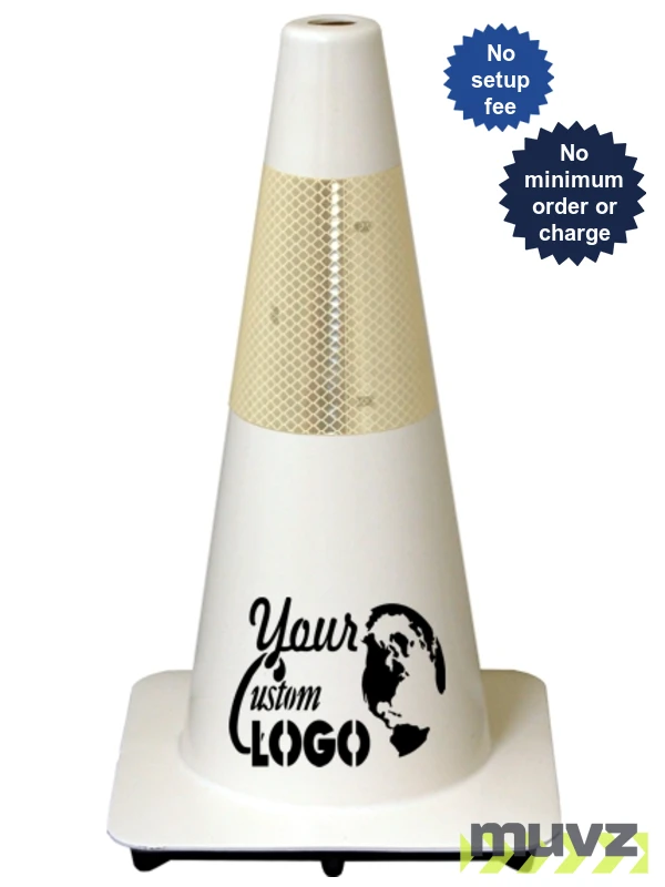 18\" White Traffic Cones