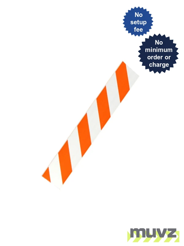 4\u0027 Plastic Rail with High Intensity (HI) Reflective Sheeting and Custom Lettering on two (2) sides