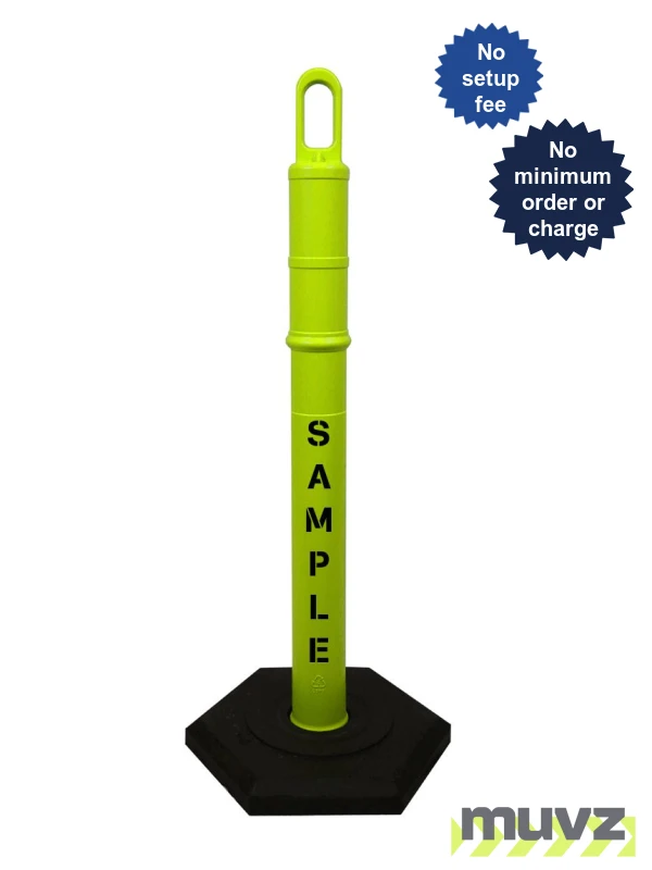 42\" LIME Looper Tube with 8 Lb. Base \u0026 Double Sided (2X) Custom Stencil