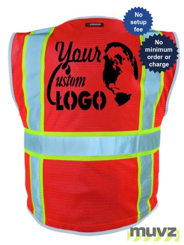 FLUORESCENT RED Brilliant Series Heavy Duty Mesh Vest
