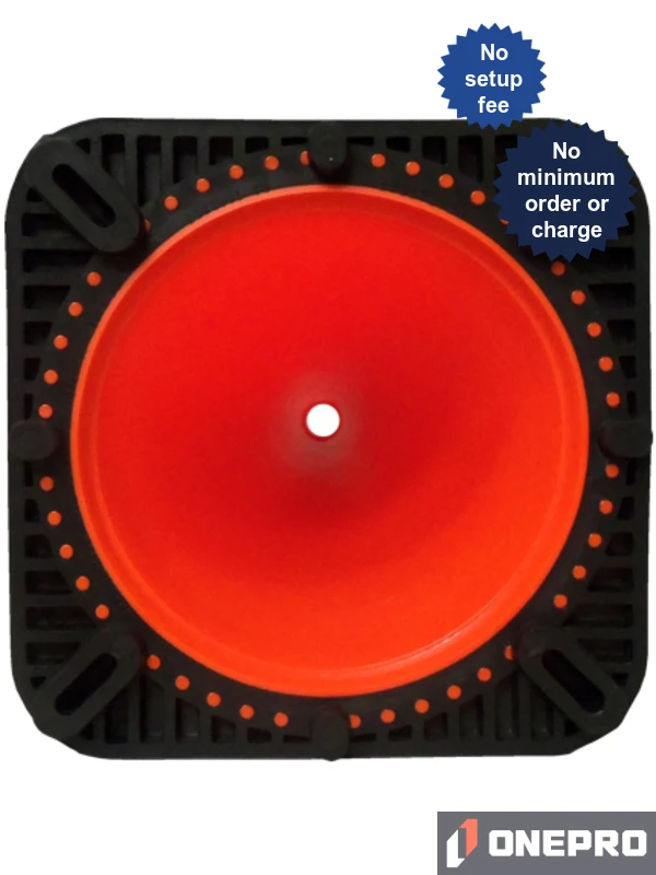 Orange 36\" 10.0 Lb. Traffic Cone with Black Base