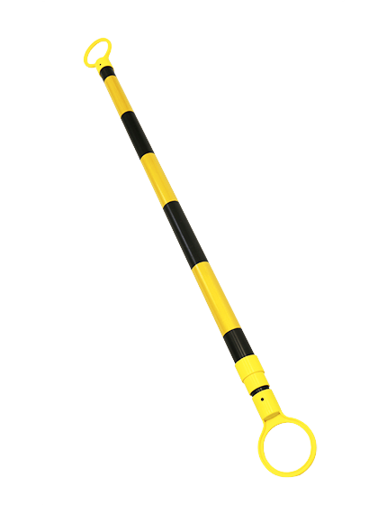 4' - 7', 'Economy', Black & Yellow Reflective Cone Bar