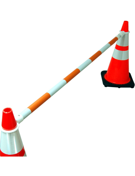 6' - 10', 'WORKZONE', Orange & White Reflective Cone Bar