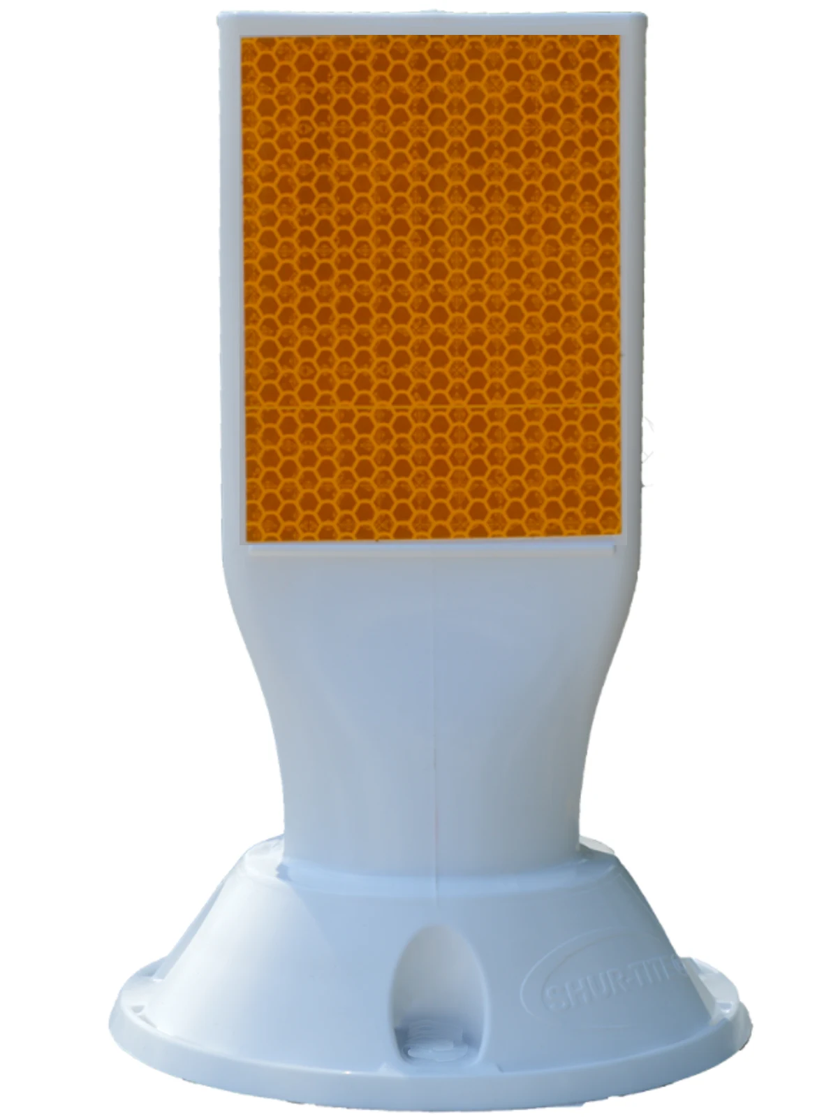 Shur-Tite® "Cup Mount" Delineator - Orange Reflective- with two 2" Blue Tapcon Screws per reflector