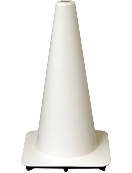 White 18" Traffic Cone