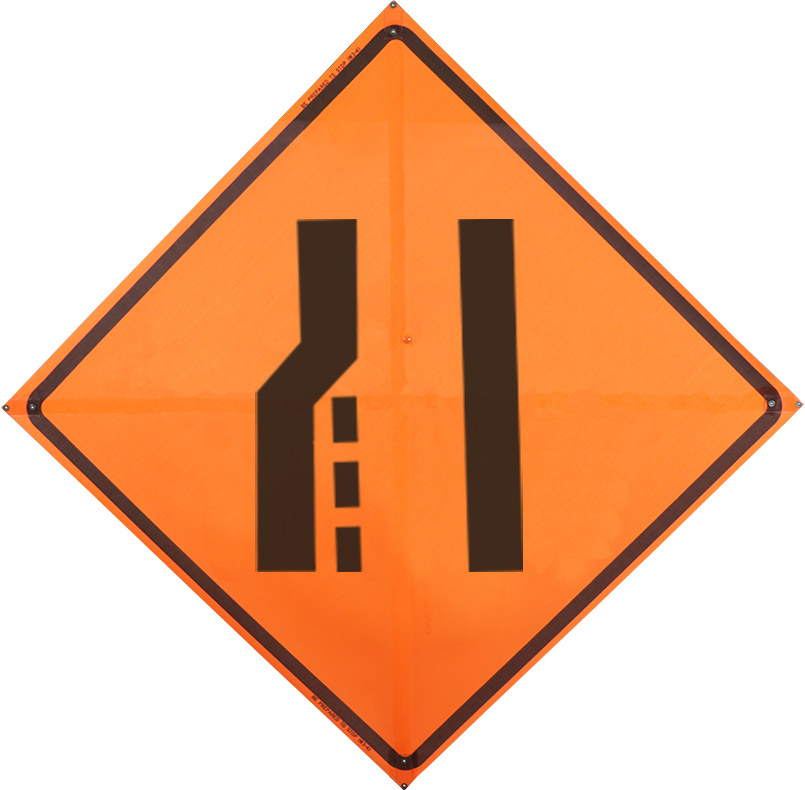 Left Lane Ending Symbol